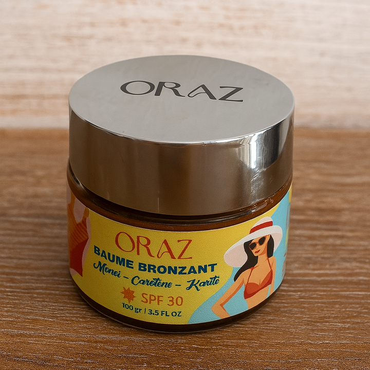 ☀️ Baume Bronzant pailleté Hydratant – ORAZ Cosmetics